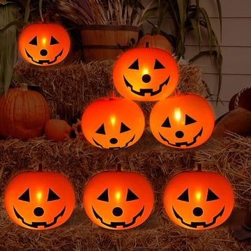 ZQNYCY Halloween LED Glowing Balloons Horror Ghost Pumpkin (5 Pieces)