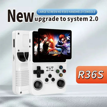 LZAKMR Handheld Game Console R36S Portable 3.5” IPS Screen