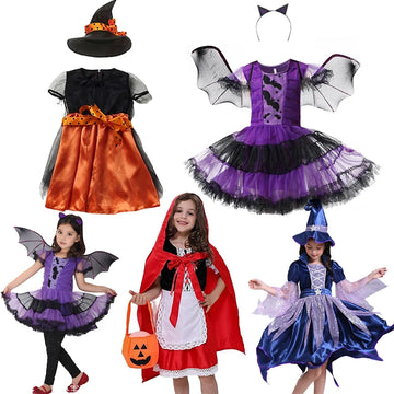 Girls Halloween Costumes variety including Scarlet Witch and Little Red Riding Hoods including Props (Ages 6-13)