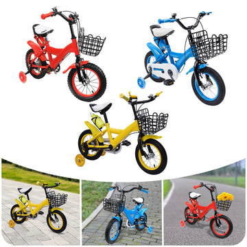 Modern English Kids Bike With Pedal Light Kids and a Basket - Available in 3 Colours
