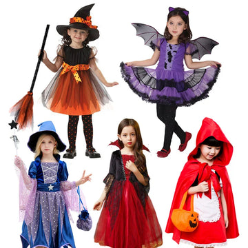 Halloween Girls Dress including Scarlet Witch Vampire Devil Ghost