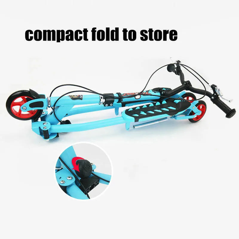 Scissor Style Kids 3-Wheeled Kick Scooter with Adjustable Height (4 Colours)