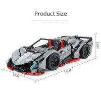 Lamborghini Venono Roadster DIY Building Block Motorized High-Tech RC Car MOC-10574