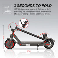 AOVOPRO ES80 Electric Scooter 350W Motor 10.5AH Battery 31KM/H Max Speed 35KM Super Range 8.5Inch Folding Adults APP Scooter