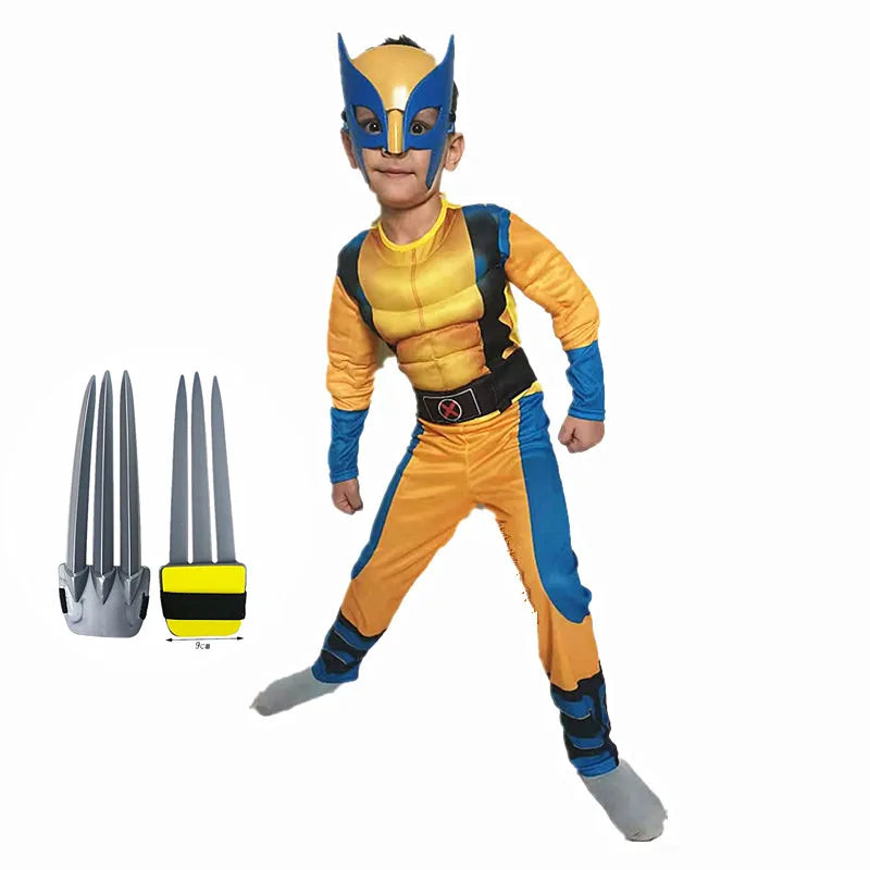 Wolverine Halloween Costume for Boys with Wolf Claws