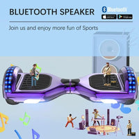 Hoverboards 6.5 inch with Bluetooth Speaker - Colorful LED Lights, Both for Adults and Kids