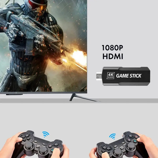 GD10 Video Game Stick 4K Console 2.4G Double Wireless Controller 30000 Games 128GB Retro Games for TV Boy Christmas Gift