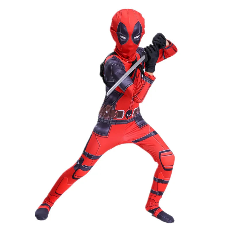 X-Men Deadpool Halloween Jumpsuit  for Boys Aged 2-12 Years