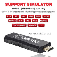 GD10 Video Game Stick 4K Console 2.4G Double Wireless Controller 30000 Games 128GB Retro Games for PS1/PSP Boy Christmas Gift