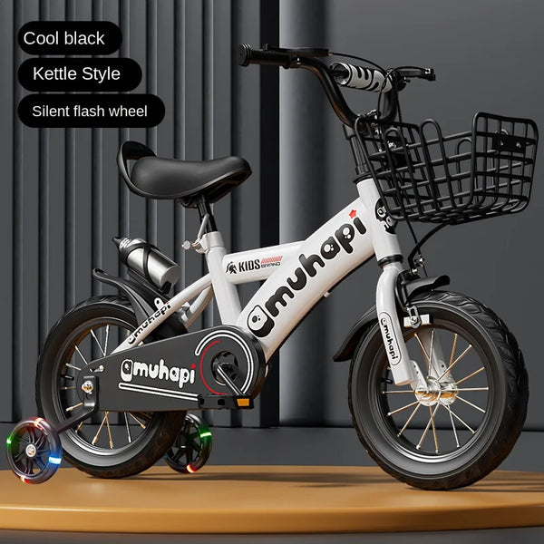 Selfree Kids Cool Bike with Flashy Wheels and Front-Carry Basket - Comes in 16 Inch and 18 Inch Wheel Diameters and 5 Stunning Colours