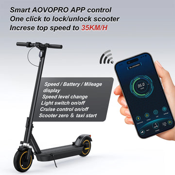 AOVOPRO MAX4 PRO Adult Electric Scooter 1000W Motor Max Range 45km