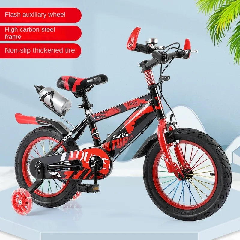 FJ City Walk 16, 18 and 20 Inch Kids Bike with Training Wheels and Stylish Flat Handlebar