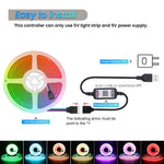 5V Wifi Bluetooth-compatible USB RGB COB LED Strip Light 24key 44key Remote Control Kit 576 LEDs Linear Lighting Flexible Tape