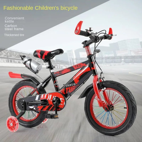 FJ City Walk 12 Inch Kids Bike for Kids Aged 2-6 with Training Wheels and Stylish Flat Handlebar