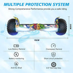 RCB Hoverboard 8.5" all terrain hoverboards, APP, integrated LED Bluetooth with powerful motor, For Kids and Adults