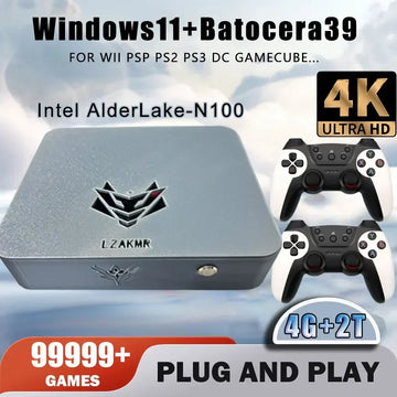 LZAKMR AK1 Pro Windows 11 & Batocera.Linux Game Box with Sony, Sega & Nintendo Game Support