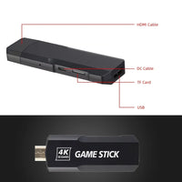 GD10 Video Game Stick 4K Console 2.4G Double Wireless Controller 30000 Games 128GB Retro Games for PS1/PSP Boy Christmas Gift