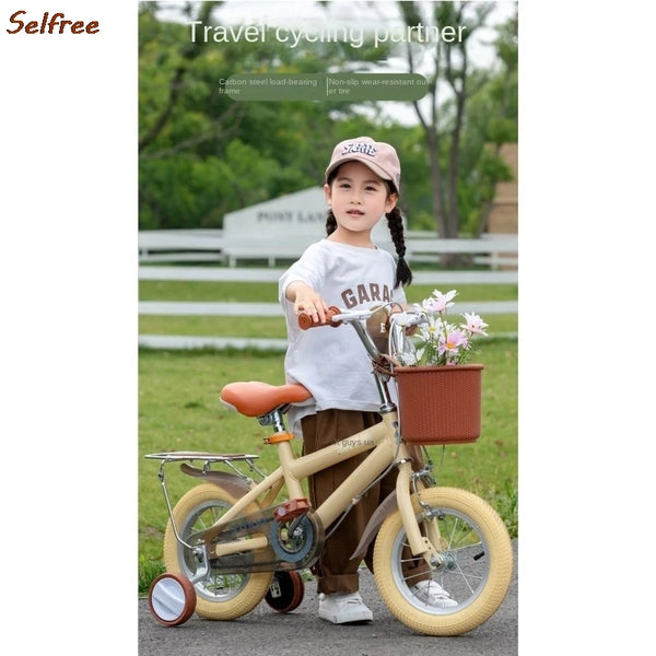 Selfree British Retro-Style Kids Bike With Sensitive Double Brake - Suitable for Ages  2-10 Years Old, Comes in 14 and 16 inch Wheel Diameter