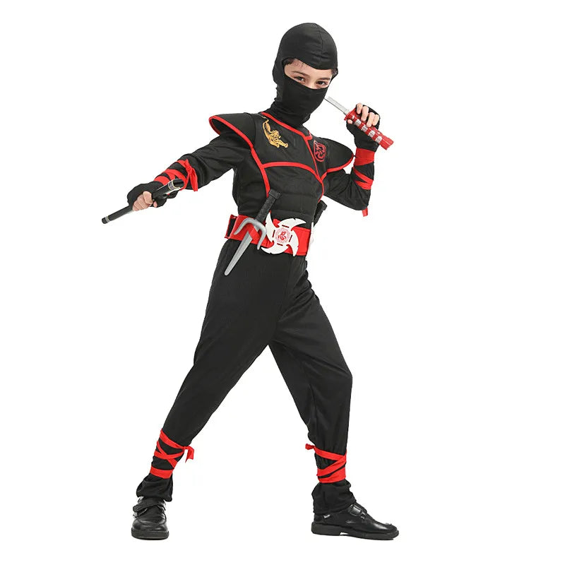 Ninja Deluxe Costume for Boys with Weapon Accessories Kung Fu