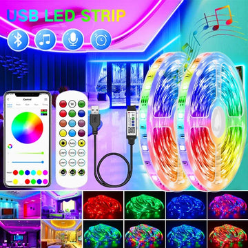 RGBGW Led Strip Lights RGB 5050 1M-30M IR & Bluetooth Control