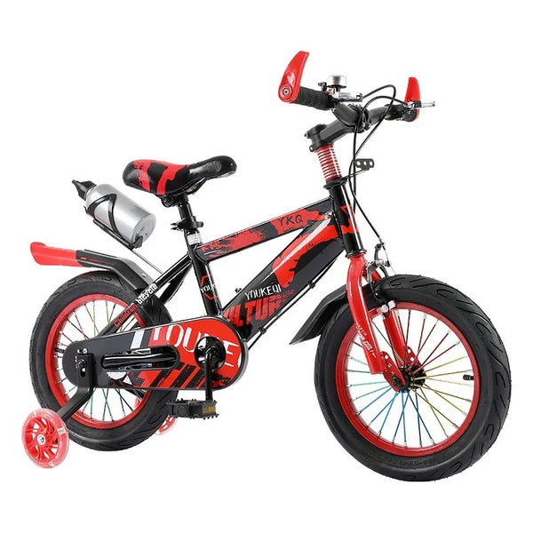 FJ City Walk 12 Inch Kids Bike for Kids Aged 2-6 with Training Wheels and Stylish Flat Handlebar