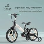 Kids 2-in-1 Balance Bike with Unique Chainless Design, Training Wheels and Inflatable PU Tyres - Suitable for Ages 2-5 Years Old