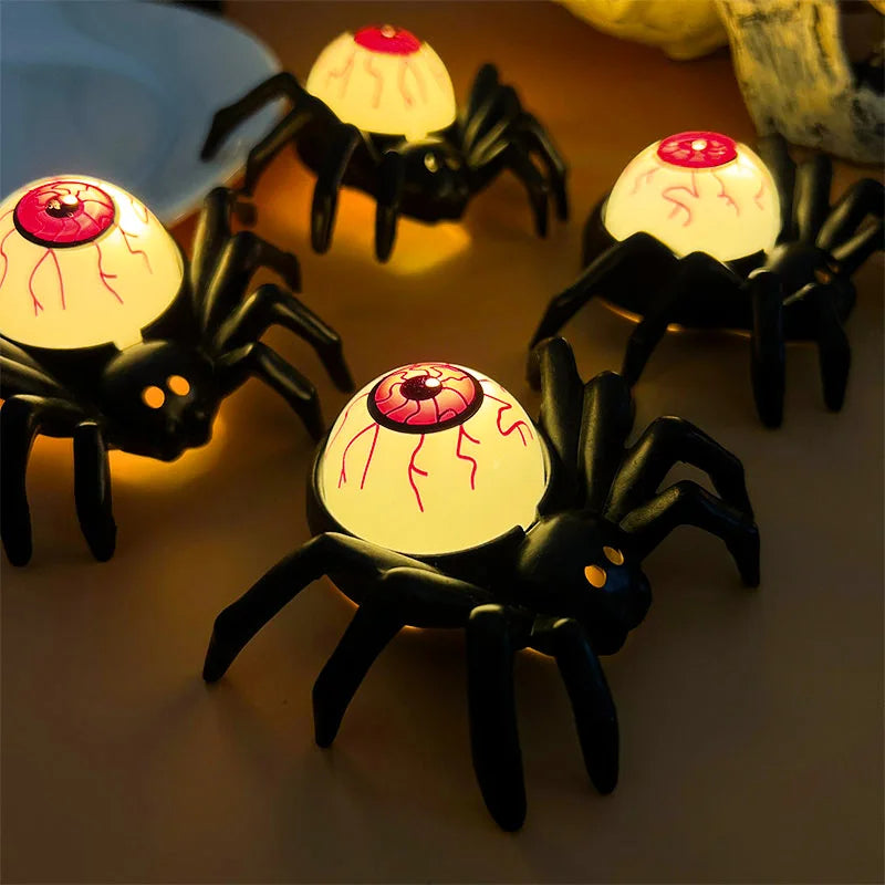 Xunyihappy Halloween Decorations LED Candle Light Plastic Spider Skull Lamp