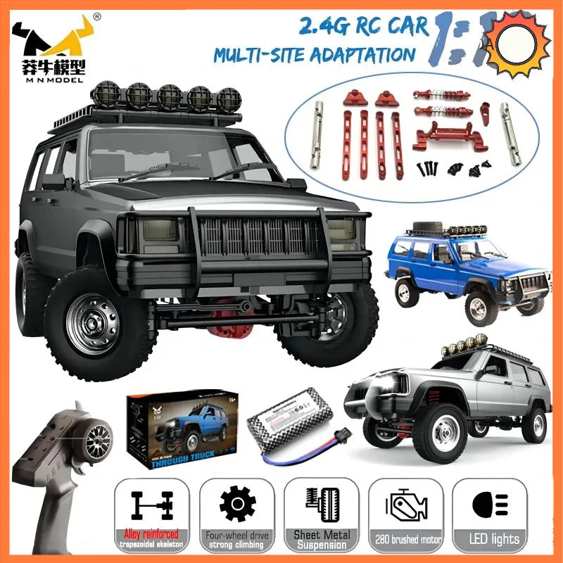 Offroading 4WD Radio Control Jeep 1:12 Full Scale 2.4G 280 Motor