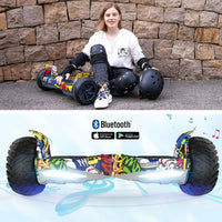 RCB Hoverboard 8.5" all terrain hoverboards, APP, integrated LED Bluetooth with powerful motor, For Kids and Adults