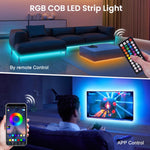 5V Wifi Bluetooth-compatible USB RGB COB LED Strip Light 24key 44key Remote Control Kit 576 LEDs Linear Lighting Flexible Tape