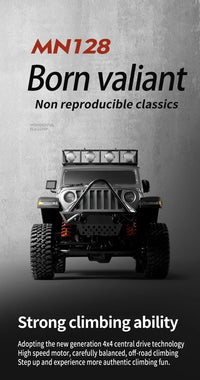 Jeep Wrangler 4WD 1:12  2.4G Remote Control LED Light 4X4 Off Road 4WD Climbing RC Truck Electric Toy Car Gift for Boy