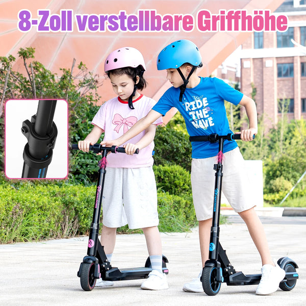 EVERCROSS TECH EV06C Electric Scooter, 6.5'' Foldable E-Scooter for Kids Ages 6-12, Up to 15 km/h & 8 km, LED Display