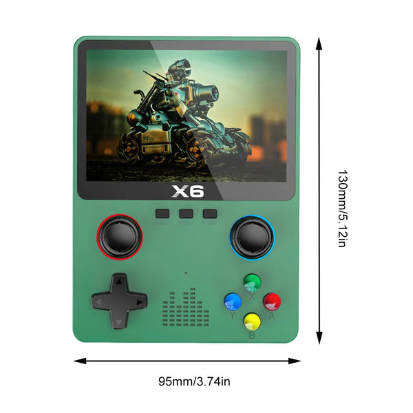 3.5 Inch IPS Screen X6 Smart Game Console 11 Simulators 2000mAh ATJ22735 32bit RISC Support Gamepad Christmas Gift For Kids