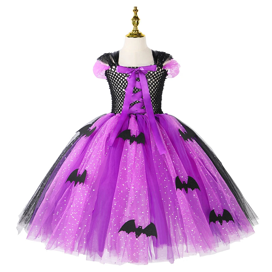 Maleficent Witch Costume Girls, Perfect Halloween Costume for 2-12 Year Olds