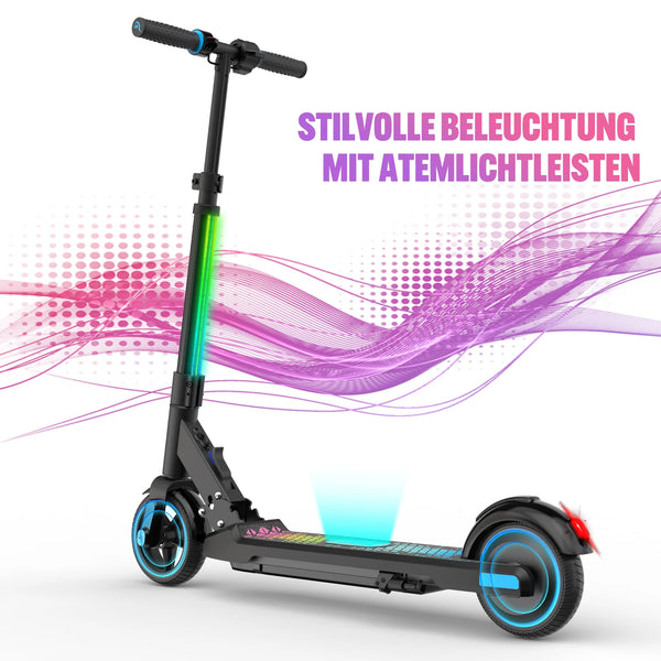 EVERCROSS TECH EV06C Electric Scooter, 6.5'' Foldable E-Scooter for Kids Ages 6-12, Up to 15 km/h & 8 km, LED Display