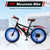 20'' Mountain Bike Green Bicycle 7 Speeds Double Disc Brake Carbon Steel Bicycle Kids City Bike for Mountain Climbing