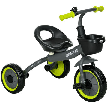 AIYAPLAY Trike with Adjustable Seat Basket Kids Tricycle for 2-5 Years Old Black