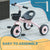 Kids Trike, Tricycle with Adjustable Seat, Basket, Bell for Ages 2-5 Years Pink